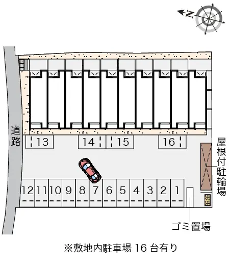 ★手数料０円★岡山市東区西大寺東２丁目 月極駐車場